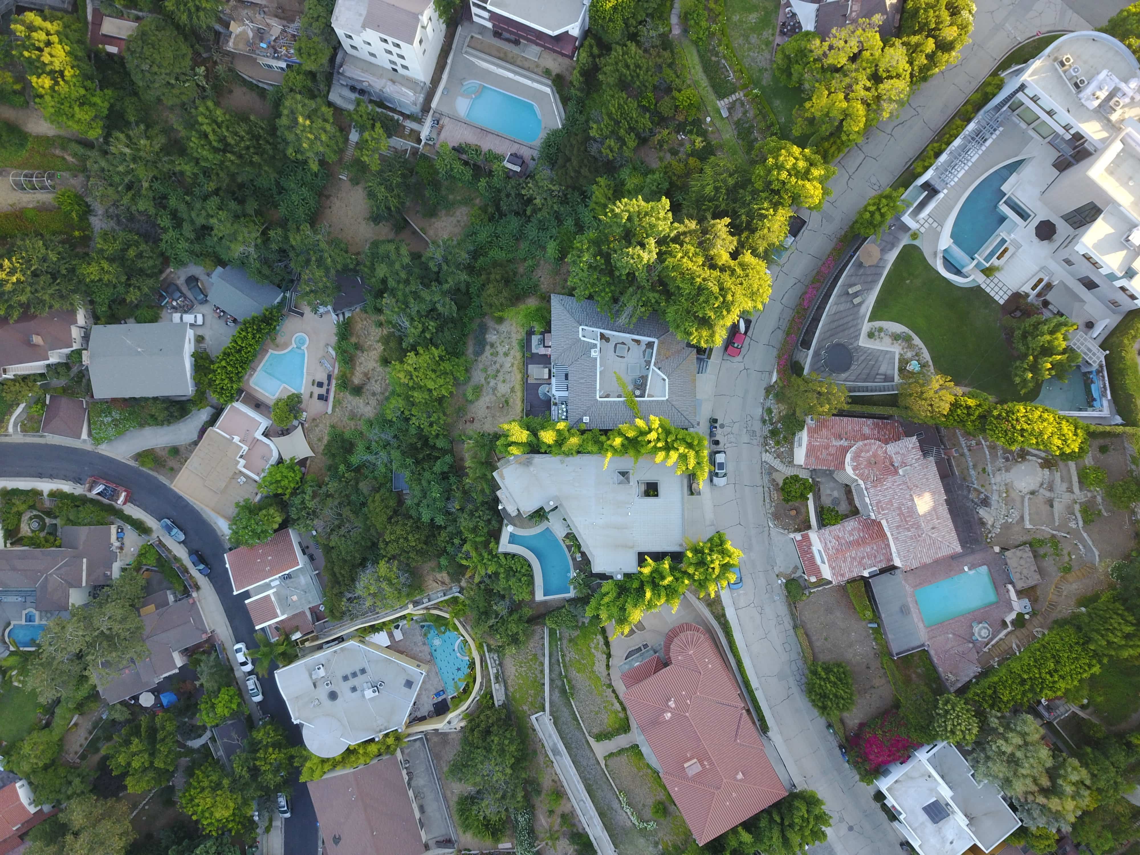 Vacancy Tax- Overhead view of suburban street