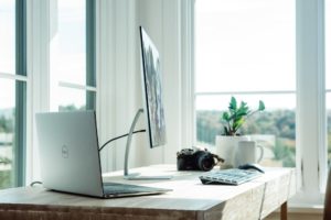 A home office representing new CRA deduction process for work at home expenses