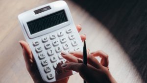 Calculator representing request for early release from prison for tax faud
